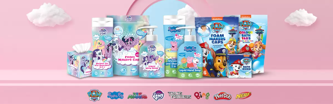Nowa linia licencjonowanych kosmetyków do kąpieli dla dzieci z postaciami z najpopularniejszych na świecie bajek już w ofercie EDG