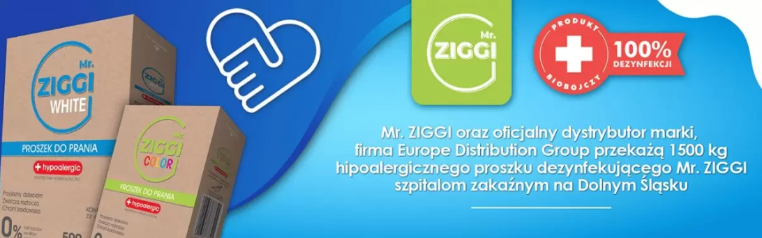Europe Distribution Group przekaże 1500 kg. proszku dezynfekującego Mr. ZIGGI szpitalom zakaźnym na Dolnym Śląsku