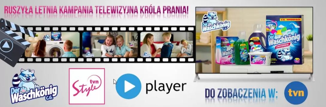 Pierwsza kampania telewizyjna produktów Der Waschkönig C.G.